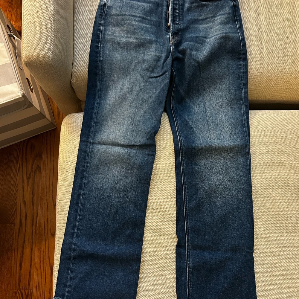 MOTHER Denim The Tripper Ankle Fray in Change Is In the Air